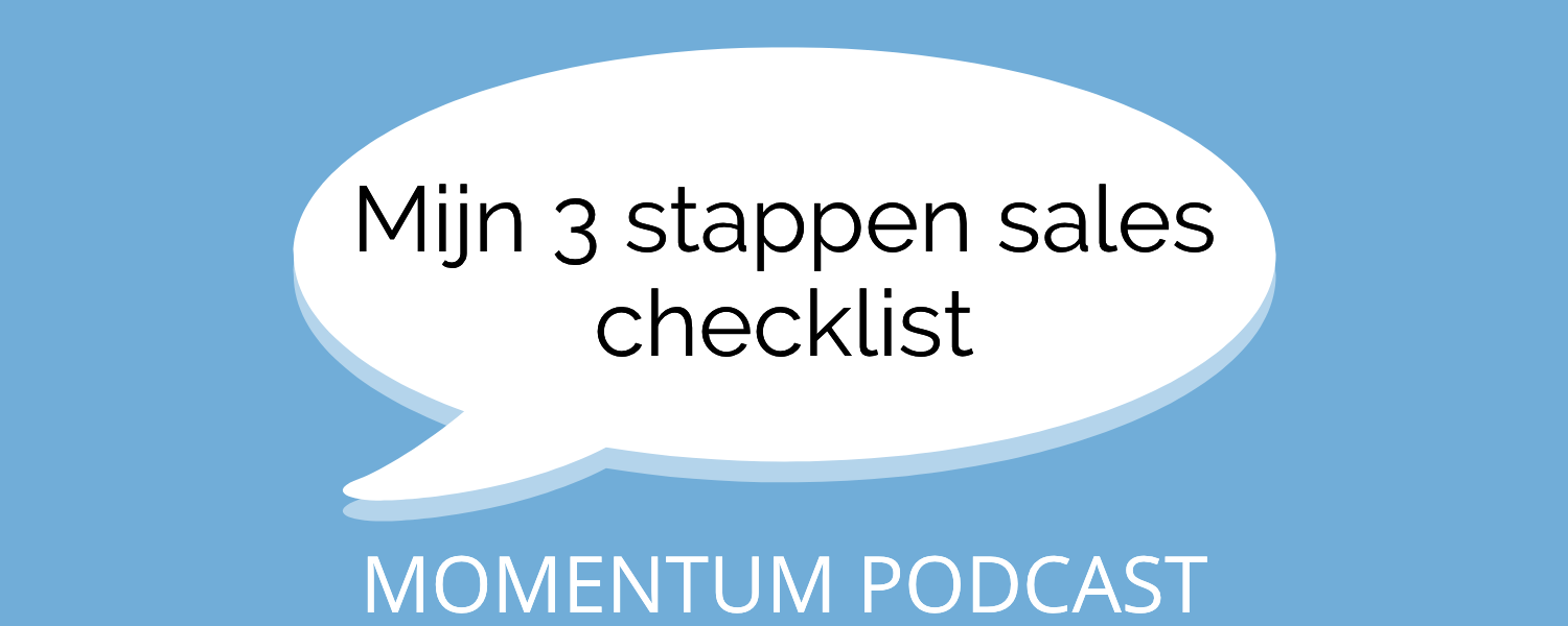 mijn 3 stappen sales checklist